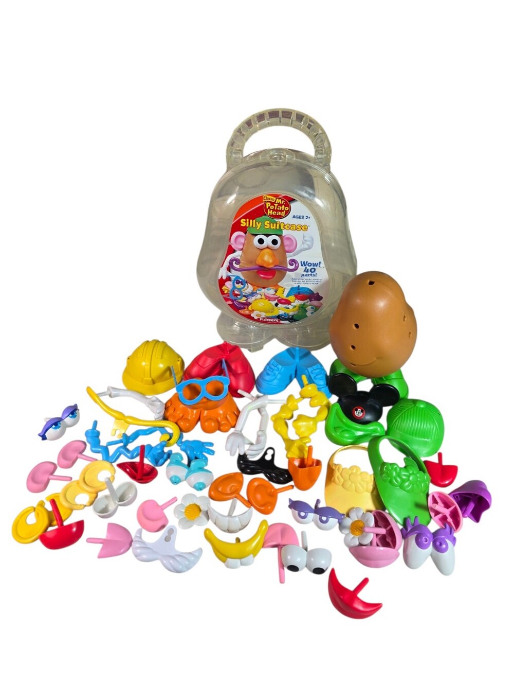VTG Mr Potato head Silly Suitcase Playskool 50 Pieces 1 Potato Head